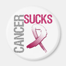 Cancer Sucks - Head and Neck Cancer Refrigerator Magnet