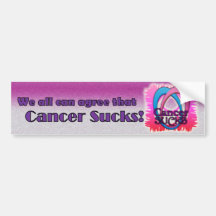 Cancer Sucks in Pretty Pink Design Bumper Sticker