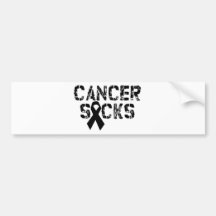 Cancer Sucks - Melanoma Cancer Ribbon Bumper Stickers