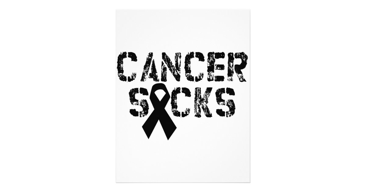 Cancer Sucks - Melanoma Cancer Ribbon Letterhead | Zazzle