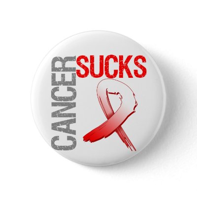 Cancer Sucks - Oral Cancer pinback button