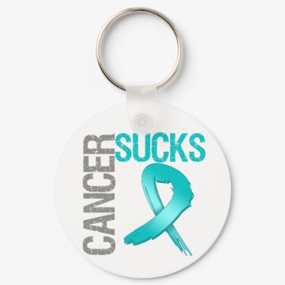 Cancer Sucks - Ovarian Cancer key chain