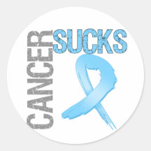 Cancer Sucks - Prostate Cancer Round Stickers