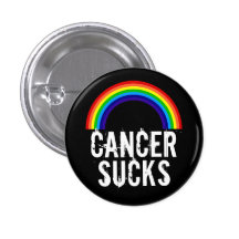 Cancer Sucks (Rainbow) Button