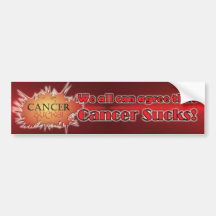 Cancer Sucks Red Bumper Sticker