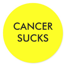 CANCER SUCKS ROUND STICKERS