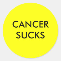 CANCER SUCKS ROUND STICKERS
