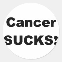 Cancer Sucks Round Stickers