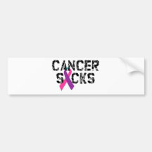 Cancer Sucks - Thyroid Cancer Ribbon Bumper Stickers