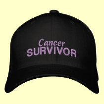 Cancer Survivor embroidered hats