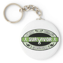 Cancer Survivor Green Key Chain
