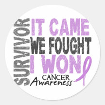 Cancer Survivor It Came We Fought I Won Round Stickers