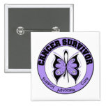 Cancer Survivor Lavender Butterfly Pin