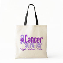 Cancer Survivor Lavender Flower Ribbon bags