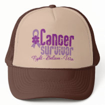 Cancer Survivor Lavender Flower Ribbon hats
