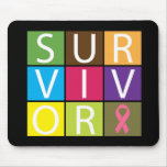 Cancer Survivor Tile Breast Cancer mousepads