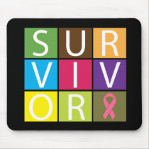 Cancer Survivor Tile Breast Cancer Mousepad