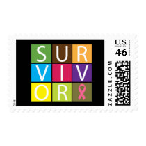 Cancer Survivor Tile Breast Cancer Postage Stamps