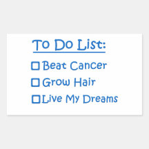 Cancer Survivor To Do List Rectangle Stickers