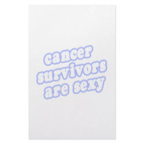 Cancer Survivors Are Sexy (Blue) stationery