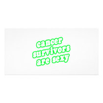 Cancer Survivors Are Sexy (Lime) photo cards