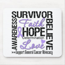 Cancer Survivors Motto mousepads