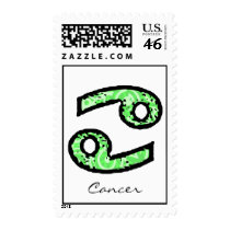 Cancer Symbol (style1_green) Postage postage