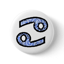 Cancer Symbol (style 1_blue) button