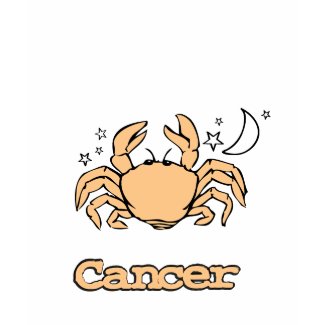 Cancer the crab zodiac astrology black / orange t shirt