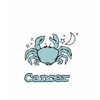 Cancer the crab zodiac astrology dark blue t-shirt shirt
