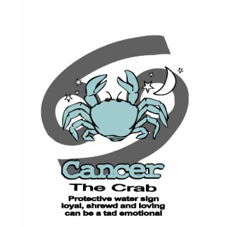 Cancer the crab zodiac astrology light t-shirt shirt