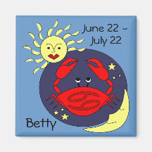 Cancer the Crab Zodiac Sign Magnet