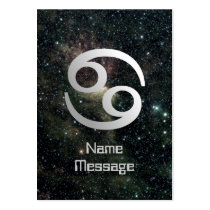 Cancer The Crab Zodiac Star Sign Universe Business Card Template