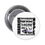 Cancer Warrior Fight Slogans buttons