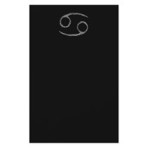 Cancer. Zodiac Astrology Sign. Black. Flyer Design