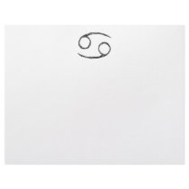 Cancer. Zodiac Astrology Sign. Black. Letterhead Design