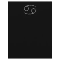 Cancer. Zodiac Astrology Sign. Black. Customized Letterhead