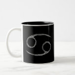 Cancer. Zodiac Astrology Sign. Black. Mugs