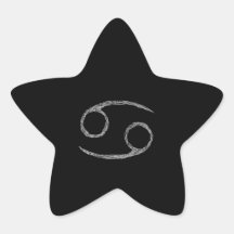 Cancer. Zodiac Astrology Sign. Black. Stickers