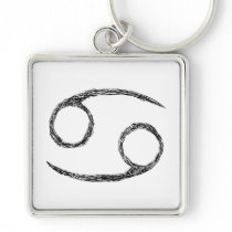 Cancer. Zodiac Astrology Sign. Keychain