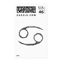 Cancer. Zodiac Astrology Sign. Postage Stamp