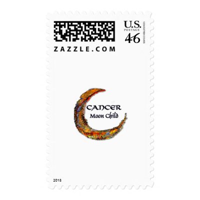 Cancer Zodiac - Moon Postage by junglewalkcom