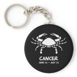 Cancer zodiac sign key chains
