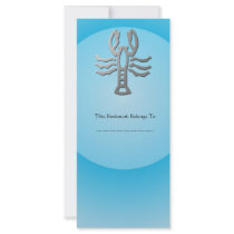 Cancer Zodiac Star Sign In Light Silver Bookmark Custom Rack Cards