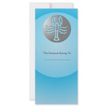 Cancer Zodiac Star Sign Premium Silver Rack Card Design