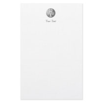 Cancer Zodiac Star Sign Premium Silver Stationery Design