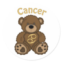 Cancer Zodiac Teddy Bear stickers