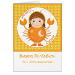 Cancerian Girl - Happy Birthday Greeting Card
