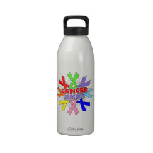 Cancers Sucks Awareness Ribbons Drinking Bottle