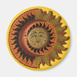 Cancun Mayan Moon and Sun  Magnet